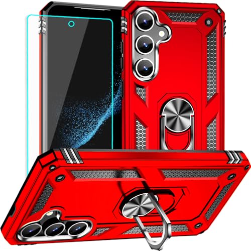 Coque pour Samsung Galaxy S24 antichoc rouge étui protection écran