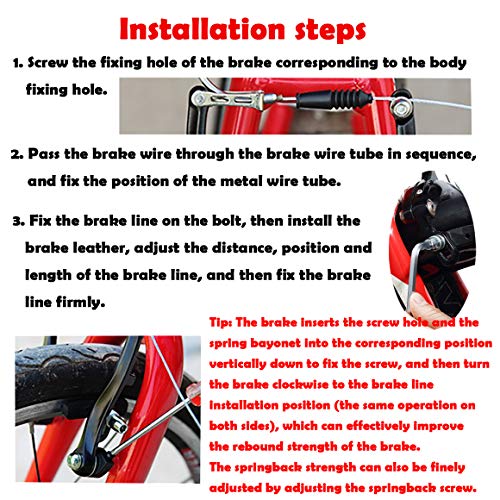 image for Farbetter Bike Front & Rear Brake Levers, Brakes Cables, V-Brake Calip