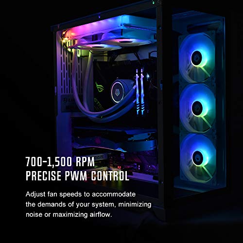 Snapklik.com : XF-12025-ARGB-TRIO-SNOW 3 Pack Case Fan 120mm Cable ...