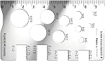 Industrial Steel Calipers Thread Gauge Bit Checker for Precise Thread Pitches and Diameter Measurement Up to M 18 Measure Precise Calipers Measuring Tool