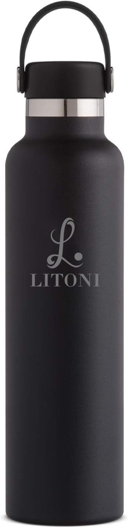 Sponsored Ad – 750ml Stainless Steel Water Bottle | Double walled Standard Mouth Thermos Flask - 25oz Vacuum Insulated Sports Bottle for Kids, Men & Women, Work, Gym, Travel