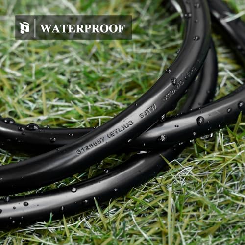 PLUGTUL 20AMP Extension Cord 25FT, NEMA 5-20 Heavy Duty Extension Cord, Lighted End, 12Gauge, SJTW, 20AMP 125V 2500W, Black by PLUGTUL - Image 6