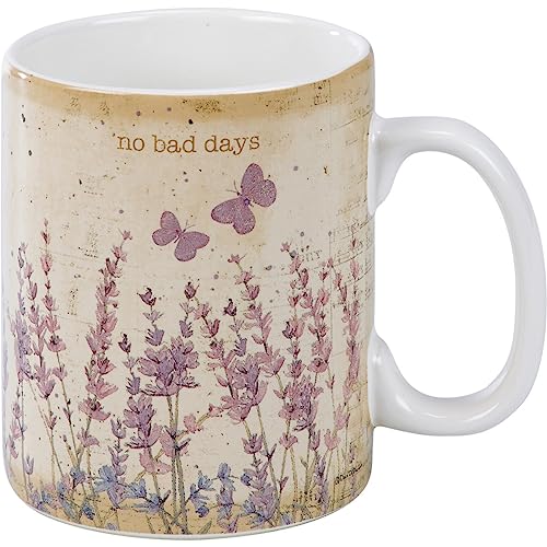 Primitives-by-Kathy-No-Bad-Days-Mug-with-Handle-Ceramic-Cup-with-Handle-Coffee-Stoneware-Mug-Light-Weight-Rustic-Durable-13-Pounds-Capacity1-Count Primitives by Kathy No Bad Days Mug with Handle Ceramic Cup with Handle Coffee Stoneware Mug Light Weight Rustic Durable 13 Pounds Capacity1 Count