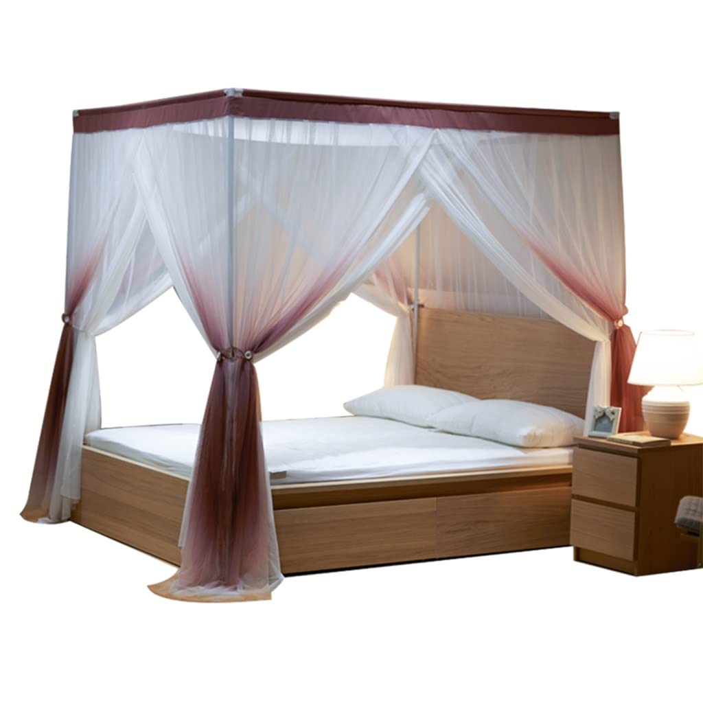 Ciel de lit moustiquaire dégradé du sol au plafond pour créer une chambre romantique