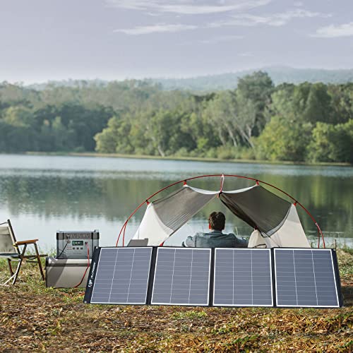 ALLPOWERS 200W Foldable Solar Panel Monocrystalline Solar Cell Solar Charger Portable Solar Panel + Mounting Bracket for Power Station Solar Generator Camping RV Van Outdoor Off-Grid - Image 7