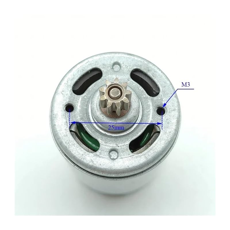 POWTAXBJGD RS-550 Electronic Starter 9 Teeth / 12 Teeth DC 10.8V 12V 14.4V 16.8V 18V 21V 25V High Speed Large Torque for Hand Drill Garden Tool(Large,21V)