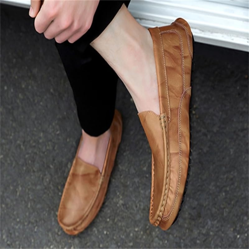 Men's Casual Slip-on Shoes Low-top Oxford Shoes Soft Breathable Round-Toe Non-Slip Comfortable Rubber Shoes for Men4