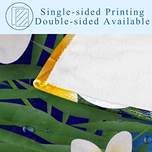 Couverture douce chaude plaid feuilles tropicales lit camping