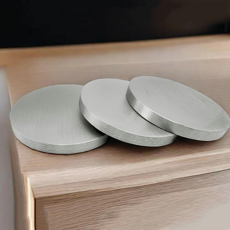 4 Piece/1 Piece 304 Stainless Steel Circular Plate Flat Brushed Metal Polished Board Round Sheet Plates Laser Cutting Sheet (1 Piece-2.5X300MM)