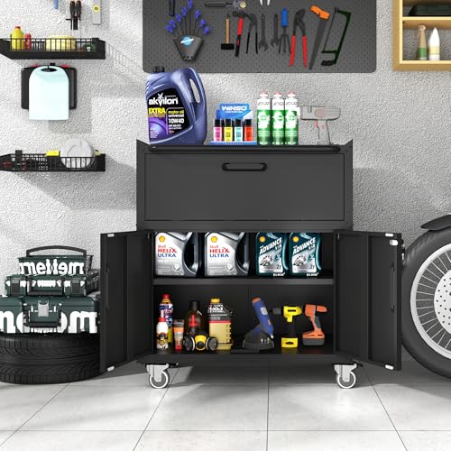Image of Metal Storage Cabinet for Garage, Tool Cabinet, Utility Cabinet