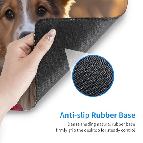 Tapis de souris durable HYTTER grand format avec base en caoutchouc haute adhérence - 4