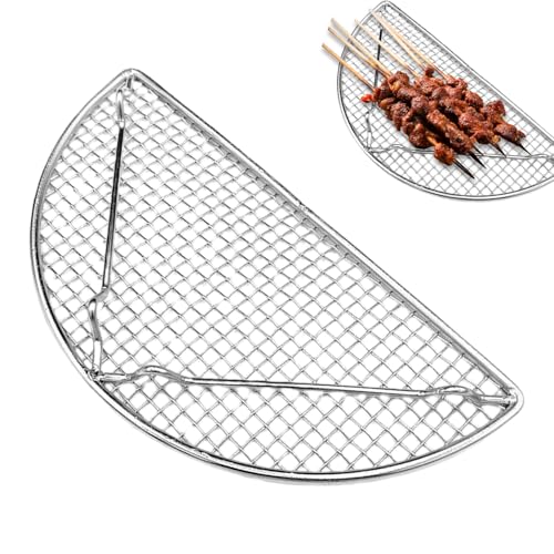 Rejilla de refrigeración de alambre para hornear | Estante de enfriamiento de pasteles semicírculo inoxidable, apto para lavavajillas, soporte semicírculo antiadherente para decoración de pasteles de