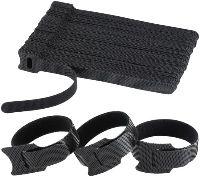 62PCS 6in Microfiber Reusable Cable Ties – Adjustable Cord Organizer Straps for Electronics, Multi-Purpose Wire Management Accessories