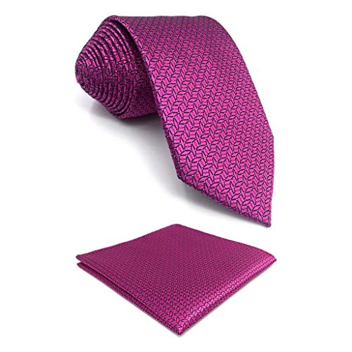 S&W SHLAX&WING Fushia Homme Cravate Soie with Poche de poche Violet