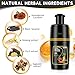 IIIMEIDU Black Hair dye Shampoo 3 in 1, Natural Hair Color Shampoo for Gray Hair, Tinte Para el Cabello for Women and Men 100% Grey Coverage, 350ml