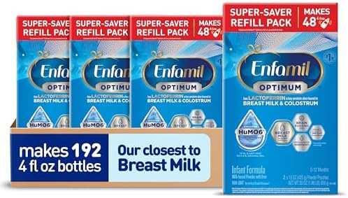 Enfamil Optimum Baby Formula Has Immune-Supporting Lactoferrin, 30 Oz, 4CT