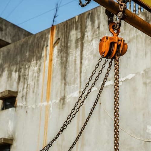 Image of Manual Chain Block, 1 Ton Capacity, 3 Meter Lift, G80 Chain, Single Fall, Heavy Duty Manual Hoist for Industrial Lifting