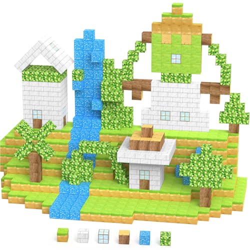 Bloques de construcción magnéticos, Juguetes sensoriales Stem, niños y niñas de 3, 4, 5, 6, 7 y 8 años, Juguetes creativos de Bloques de construcción magnéticos