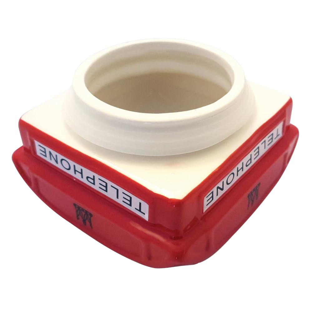 CKB LTD Recipiente para galletas estilo retro con tapa, de cerámica, color rojo, 12 x 12 x 28 cm