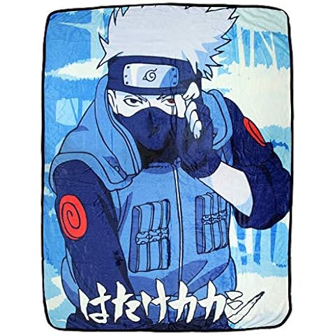 Seven Times Six Naruto Shippuden Kakashi Hatake Japanese Script Super Plush Fleece Throw Blanket Cover