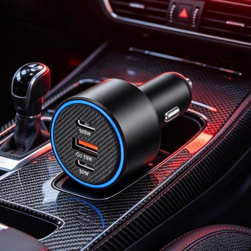 Cargador de coche 130W portátil inteligente para portátiles y smartphones 3