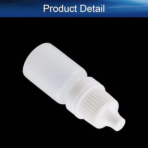 Miniatura 3 de Bettomshin 50 botellas de plástico de polietileno de 0.2 fl oz, frasco de boca fina de gotero líquido exprimible para ojos, botella de