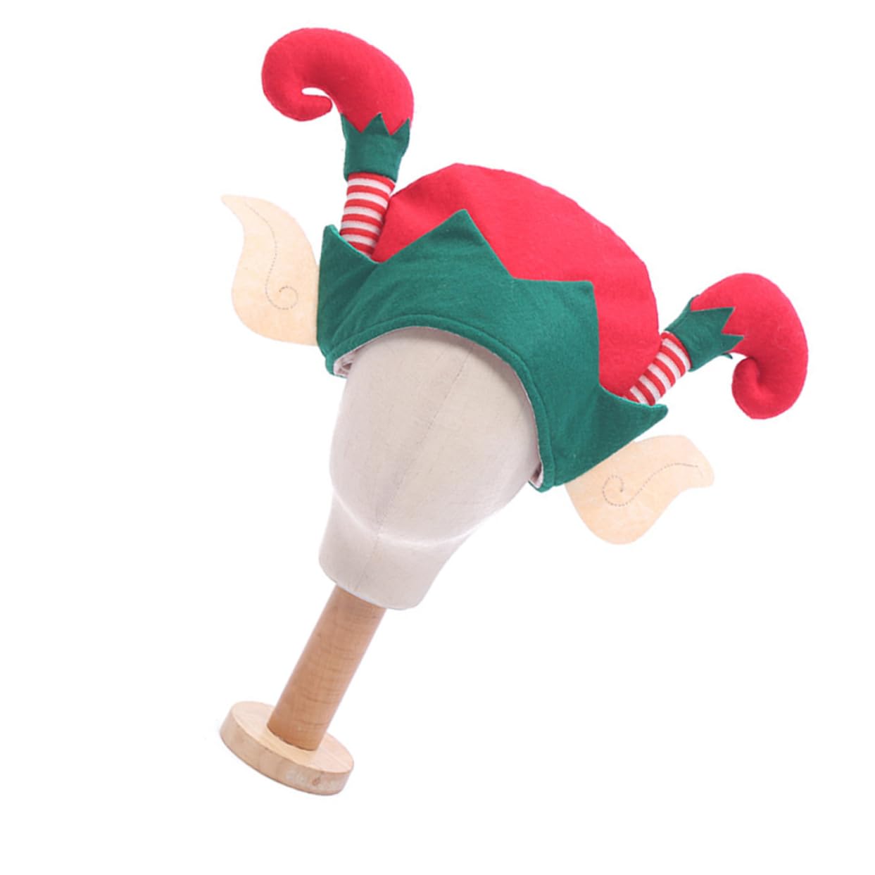 Amosfun 3st Nikolausmütze Weihnachtsmütze Zubehör Elfenmütze Mit Ohren Weihnachtskostüm Hut Dekorativer Weihnachtshut Elfenmützen Für Erwachsene Clown-hut Dekorativer Hut Cosplay Ältere