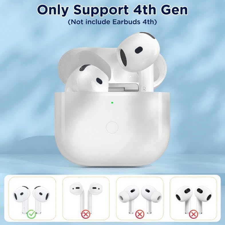Charging Case for AirPods 4th Gen with USB-C Charging Port, Only Compatible for AirPod 4th Generation Replacement Charger Cases with Blue-Tooth Pairing Sync Button, No Earbuds - Image 2