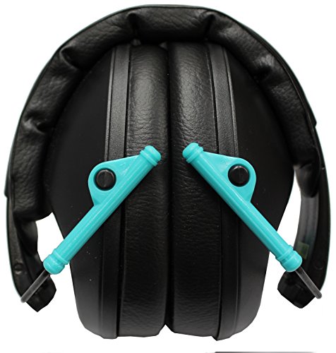 Walker's Passive Low Profile Folding Muff- Black/Teal #TOP7