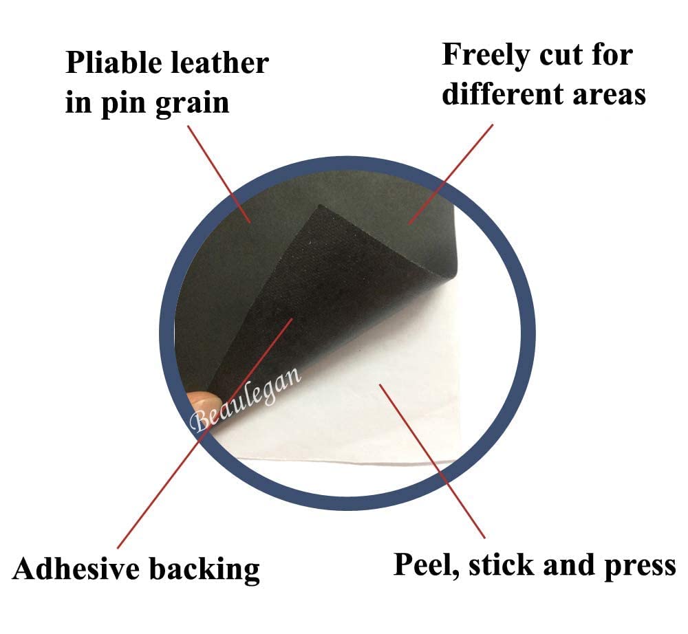 Black Leather Sticker for Sofa Repair,Self-Adhesive Genuine Leather Patch, Tape for Sofa, Couch, Furniture, Car Seats, and Jackets, Waterproof DIY Upholstery Repair Patch Sheet(Black) 1