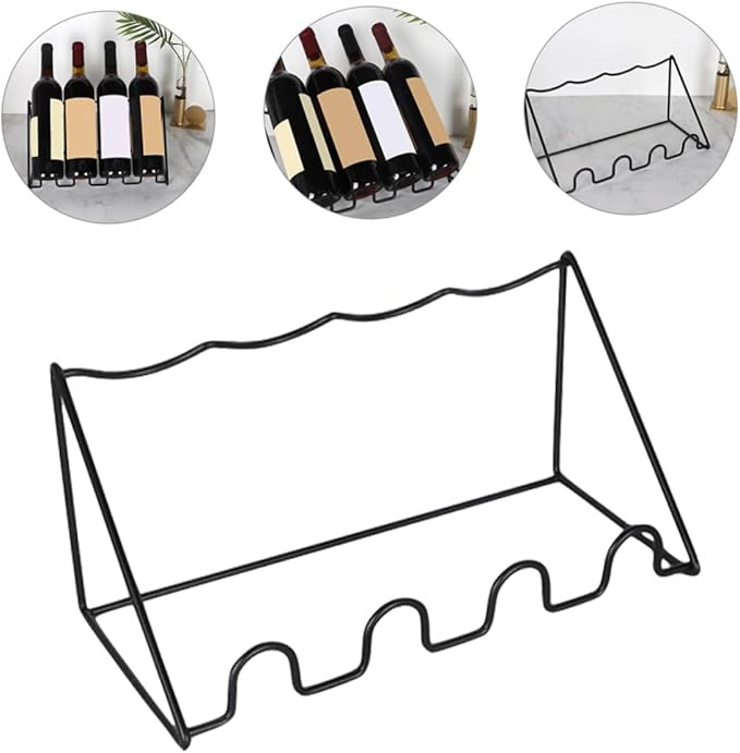 Estante para Vino Garneck Negro Apilable de Mesa miniatura 6