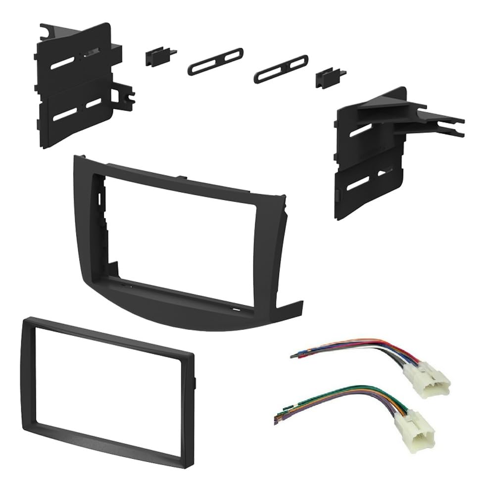 Double DIN Car Stereo Radio Installation Dash Kit Compatible with Toyota Rav 4 (Dash Kit + Wiring Harness) 2006 2007 2008 2009 2010 2011