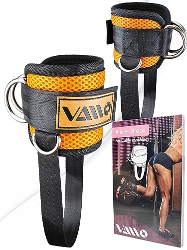 Image of VAIIO Ankle Straps for Cable Machines,Adjustable Comfort fit Neoprene, Reinforce Double D-Ring - Premium Ankle Cuffs to Improve Abdominal Muscles, Lift The Butts, Tone The Legs for Men & Women