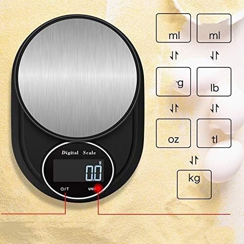 Wrapped Edge Large Stainless Steel 5kg 0.1g Desk Scale Food Diet Electronic Accurate Kitchen Baking