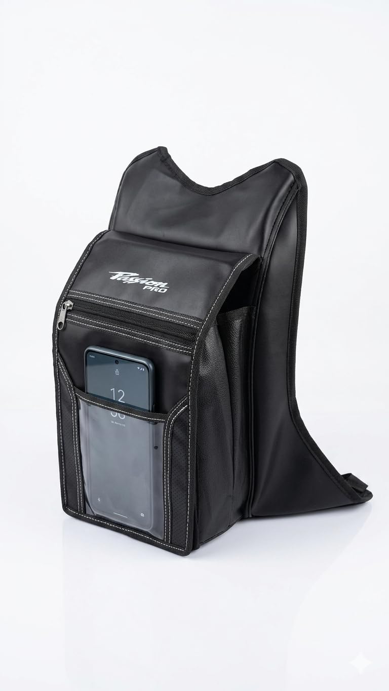 Passion Pro Bike Tank Cover | Premium Motorcycle Tank Bag - Dual Compartment & Expandable Storage-image-1