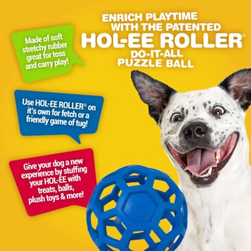 JW Pet HOLEE Roller Ball Hund Kauen springendes Spielzeug KLEIN 8,9cm-3 Stücke
