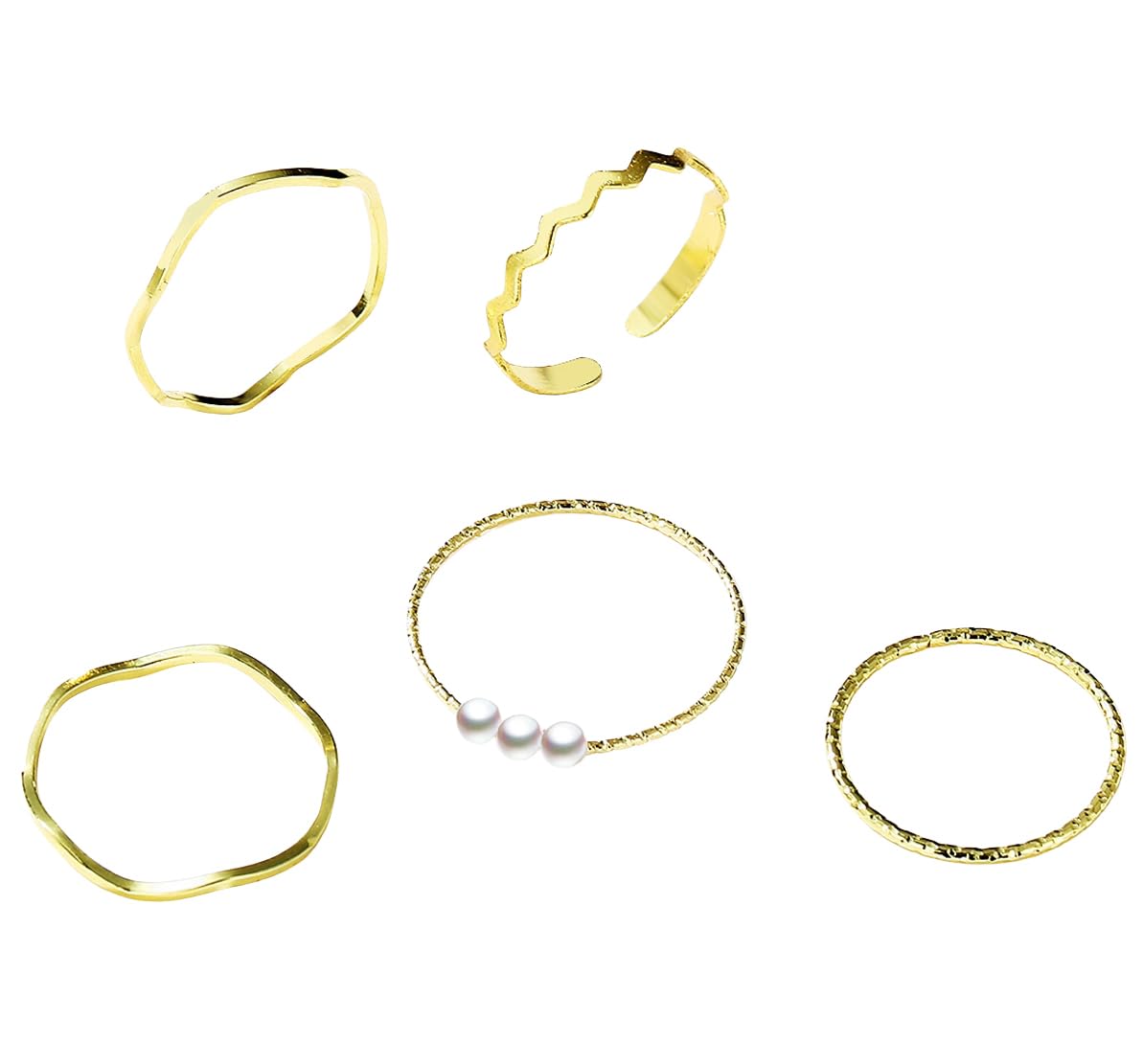 Womens Adjustable Midi Ring Set: Pack of 5 (gio/jwl21)-picture-25