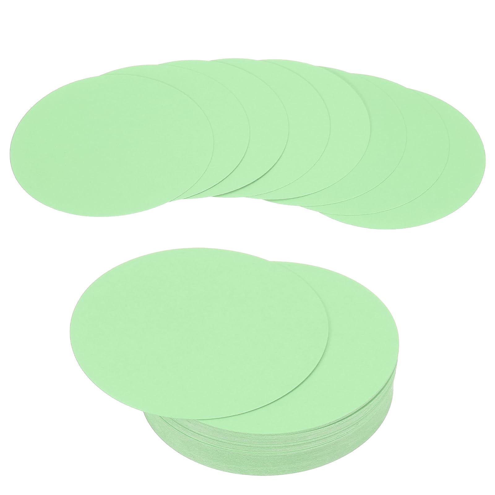 PATIKIL 72 Sheet Circle Card Stock, 4 Inch Round Cutouts Paper Thick Cardstock Coaster for DIY Craft Projects Printing Supplies Bulletin Board Decor, Light Green
