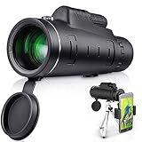 ★ Ampliamente compatible ---- Nuestro telescopio monocular viene con el último soporte y trípode de alineación rápida para teléfonos inteligentes, compatible con iPhone, LG y otros teléfonos inteligentes más.