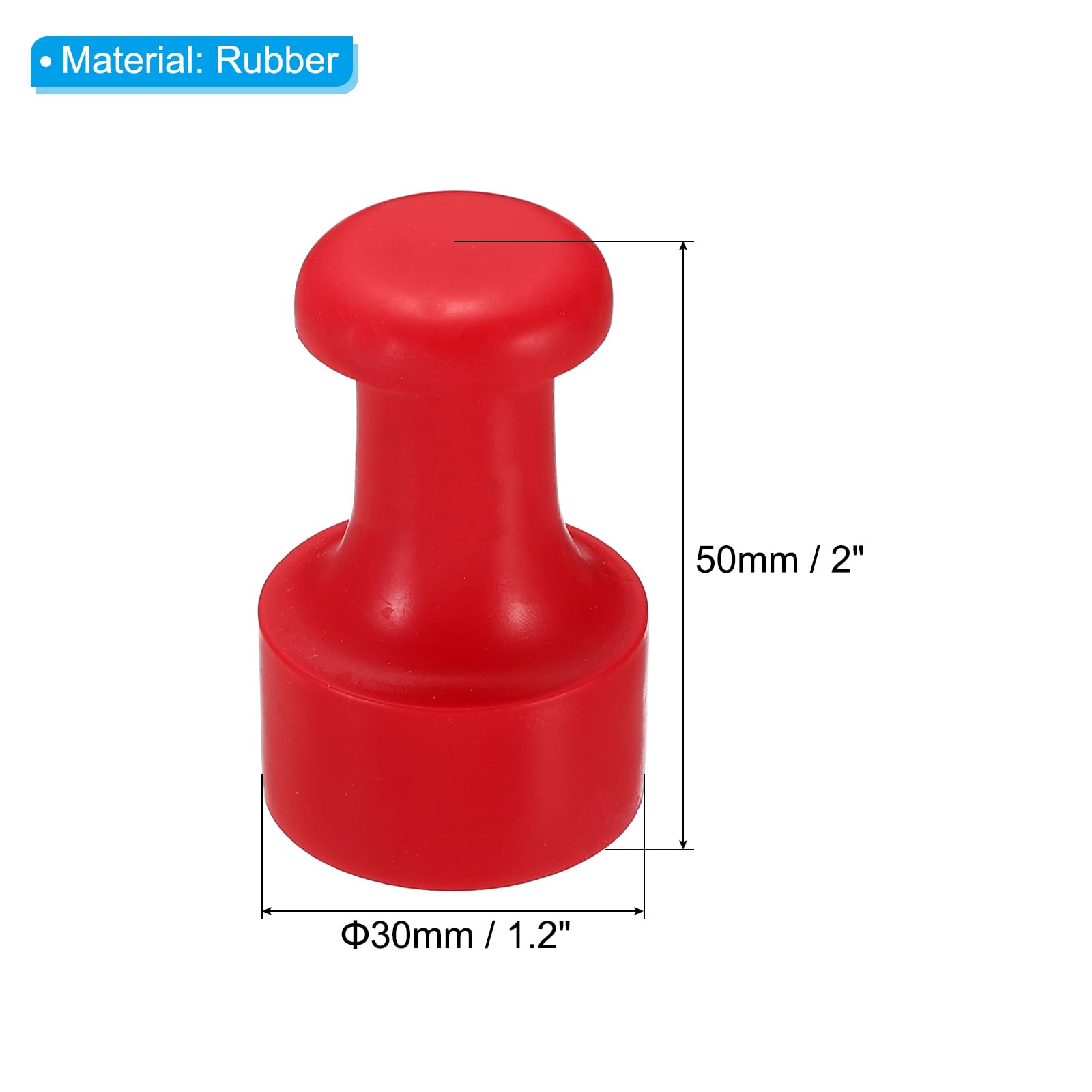 PATIKIL 30mm Stamp Rubber Round Handle, 5 Pack Rubber Knobs Stamp Mounts Drawer Pulls for Stamp Making DIY Crafting Scrapbooking Red - Image 2