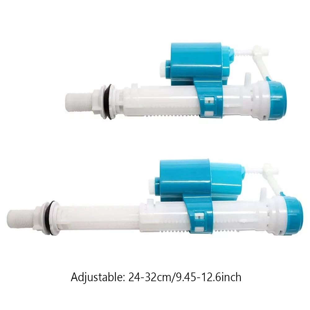 Sostituzione del sistema di scarico del WC, con valvola di scarico doppia a pulsante e kit valvola di riempimento con altezza regolabile per uscita da 5,1 cm, parti di scarico universali