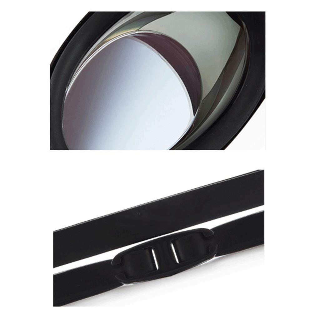 Schwimmbrille, Schwimmbrille, UV-Schutz, Anti-Beschlag, kein Auslaufen, großer Rahmen, breite Sicht, Poolbrillen-Etui für Damen und Herren (Farbe: A) (A)