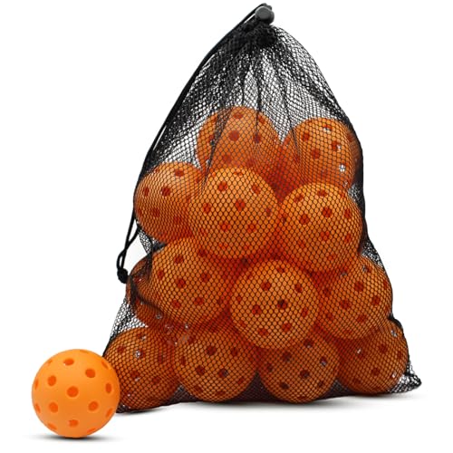 Image of Magicorange Pickleball Balls,USAPA Approved 40 Holes Outdoor Pickleballs | 6 /20 Pack with Mesh Bag for All Paddles and Courts,Weather Resistant,High Elasticity, Durable Seamless Design,Easy to Control