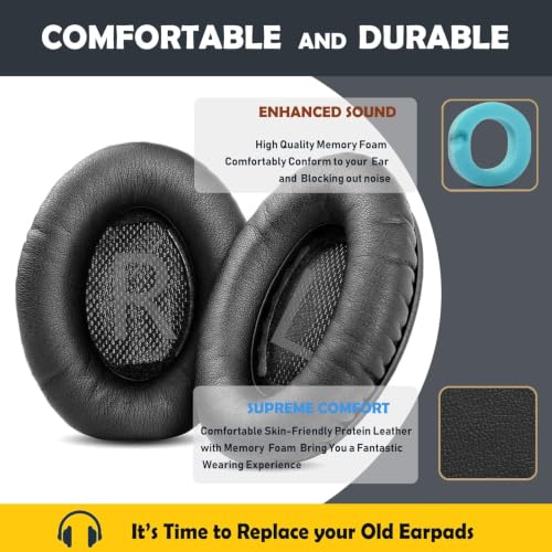 Aria 90B Earpads Cushion Replacement for Avantree 4190TA /Aria Pro aptX-HD/Aria Pro 2 / Podio/Line/Me S, Aria 90B /90C Headsets Ear Cushions with Protein Leather miniatura 4