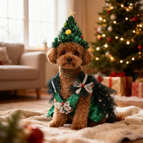 Disfraz de Árbol de Navidad para Perro XL Huhumy miniatura 5