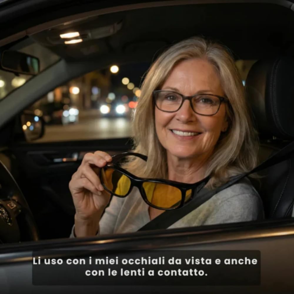 MEIION sorelia Brille Unisex, Leggera, Blend - Free, con UV Schutz, per Autofare, Angling e Golf - Nachtfahrbrille, Brillenträgerfreundlich