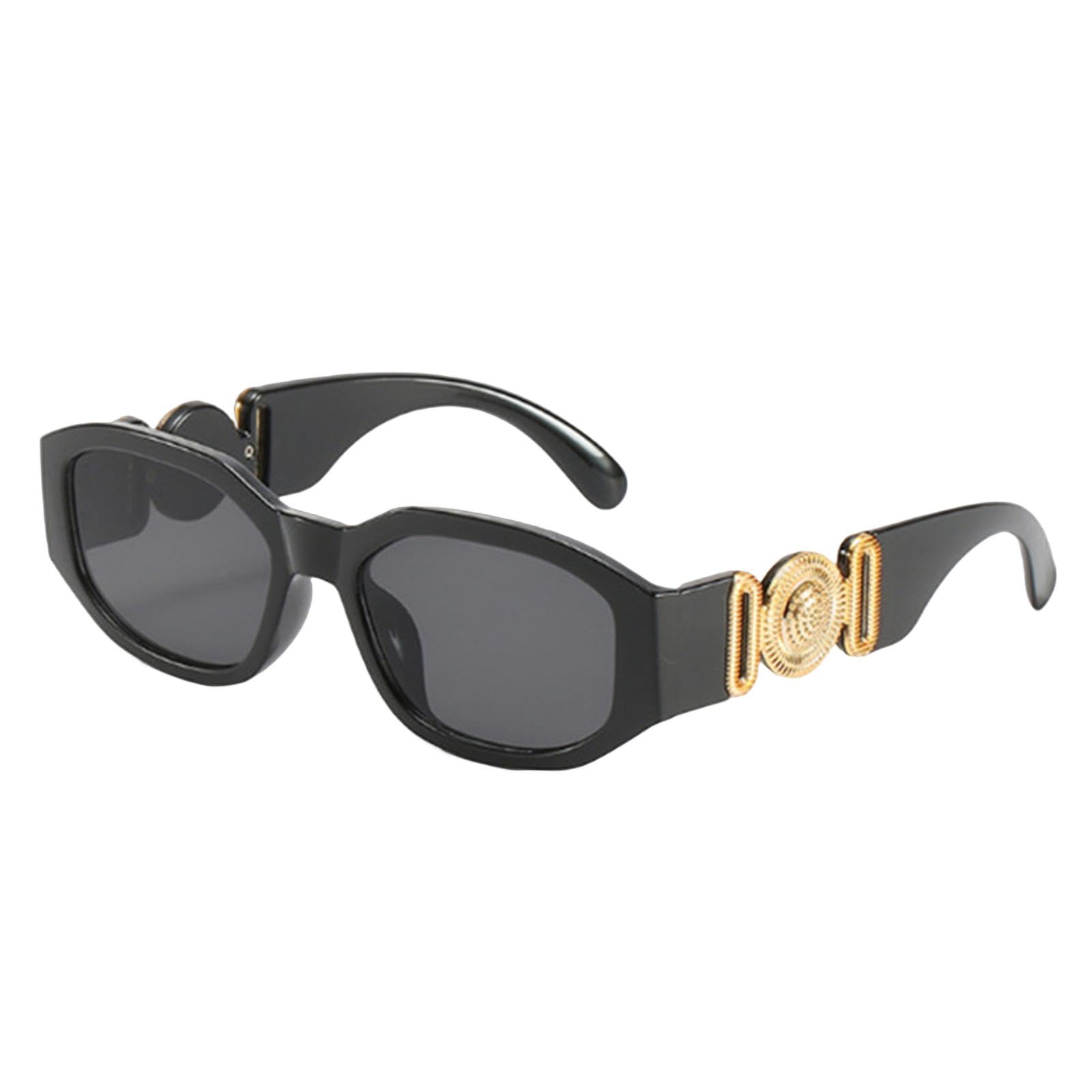 NOGRAX Męskie okulary przeciwsłoneczne, nieregularne, kwadratowe, w stylu vintage, modne, małe oprawki