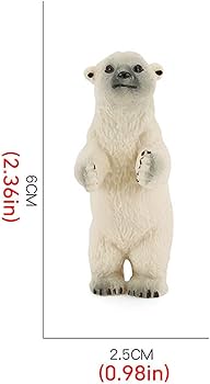 Amazon.co.jp: シロクマの置物 - 北極クマのミニチュアフィギュア,立っ