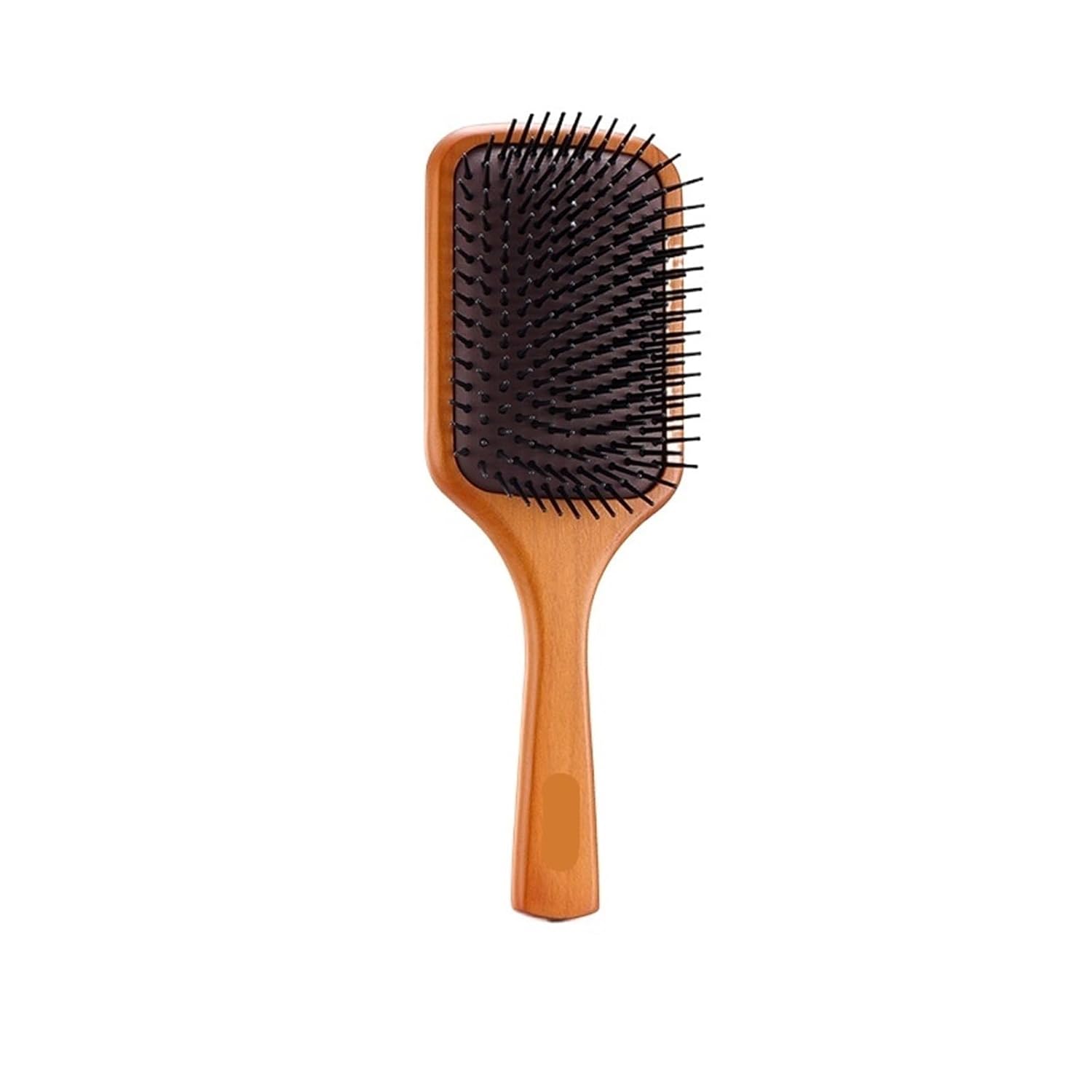 Wood Hair Brush With Air Cushion Scalp Massage – Wide Tooth Comb For Curly & Long(Mr-7502(Small))
