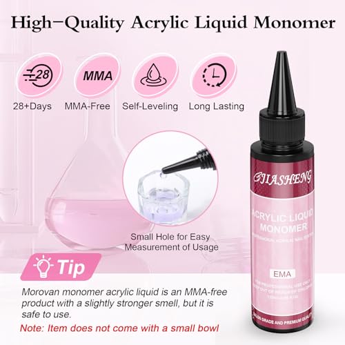 Jiasheng 4.06 Fl.Oz Monomer, Monomer Acrylic Nail Liquid For Acrylic Powders Liquid Monomer For Acrylic Nails thumb #2